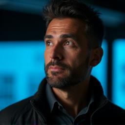 Retrato de Mateo Ríos, Director de Arte y Luz de Nébula Café